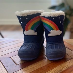 Cat & Jack rainbow snow boots size 7
